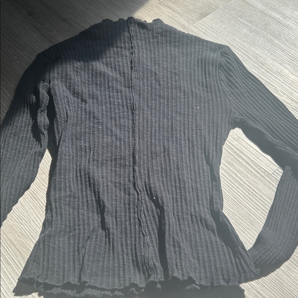 Circus by Sam Edelman Black Ribbed Blouse - Picture 4 of 5